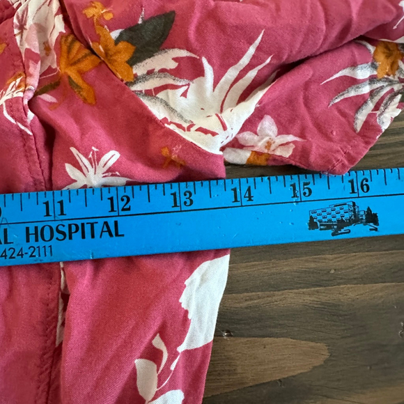 Women’s Aeropostale Pink Floral Crop Top S Cottagecore Y2K Puff Sleeve - Picture 5 of 6